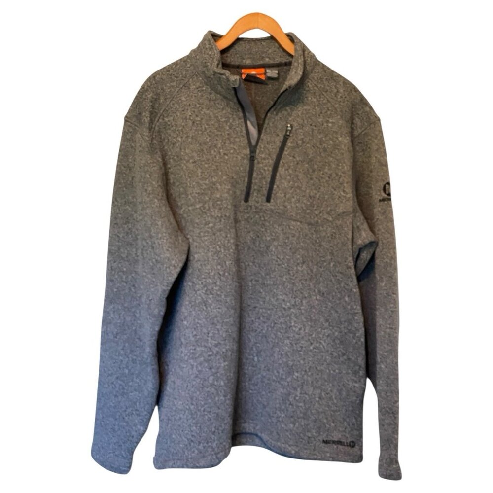 Merrell Gray 1/4 Zip Heavy Pullover Men's XXL Select Wick Fleece Outdoor
